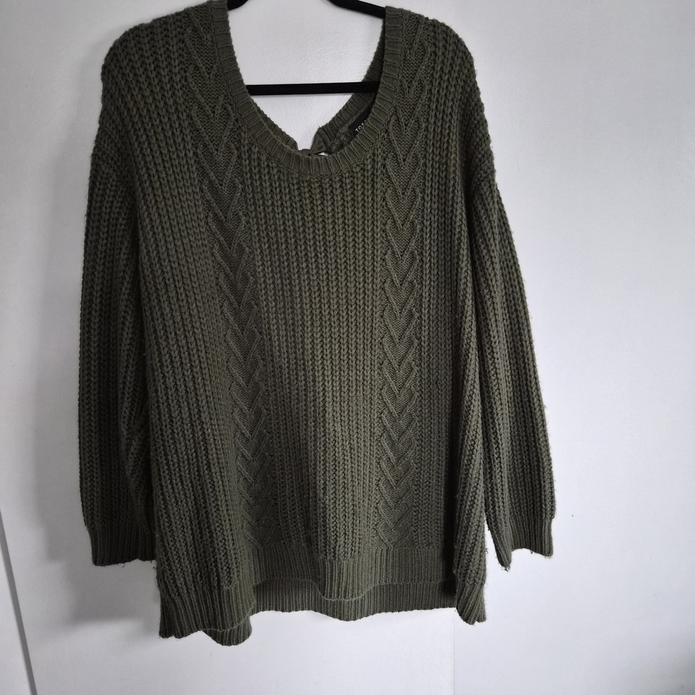 Torrid Olive V-Neck Sweater